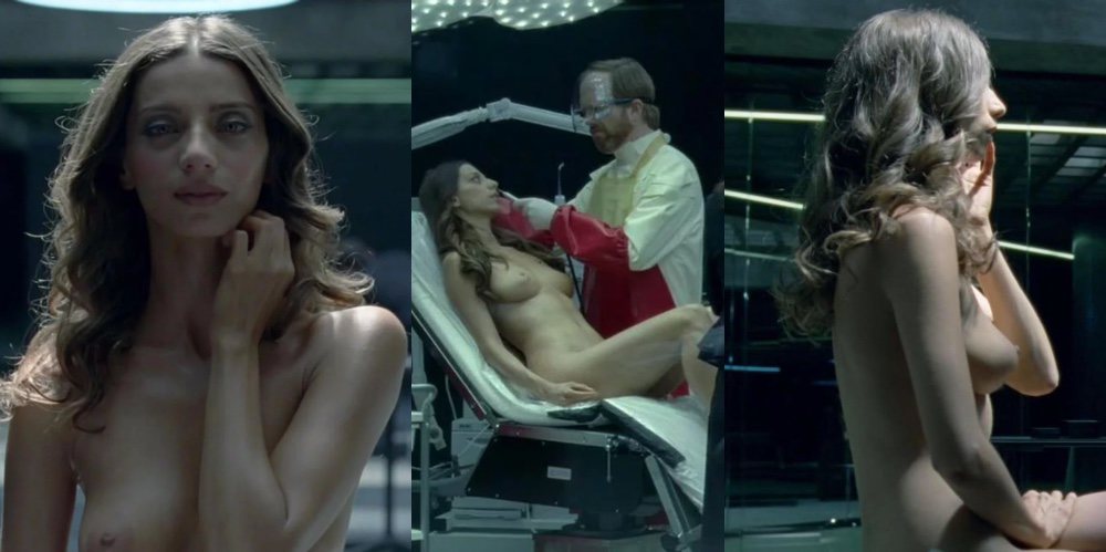 Angela Sarafyan shows her breasts in 'Westworld'