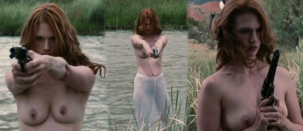 January Jones shows her breasts in 'Sweetwater'