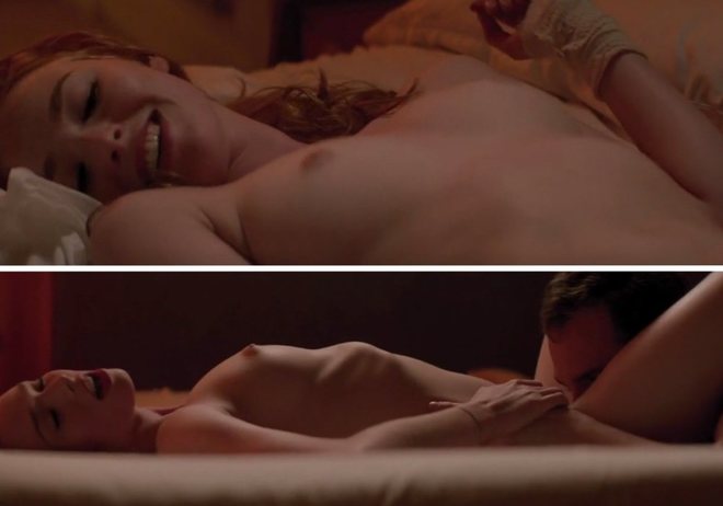 Freya Mavor shows her tits in 'The Lady in the Car with Glasses and a Gun'