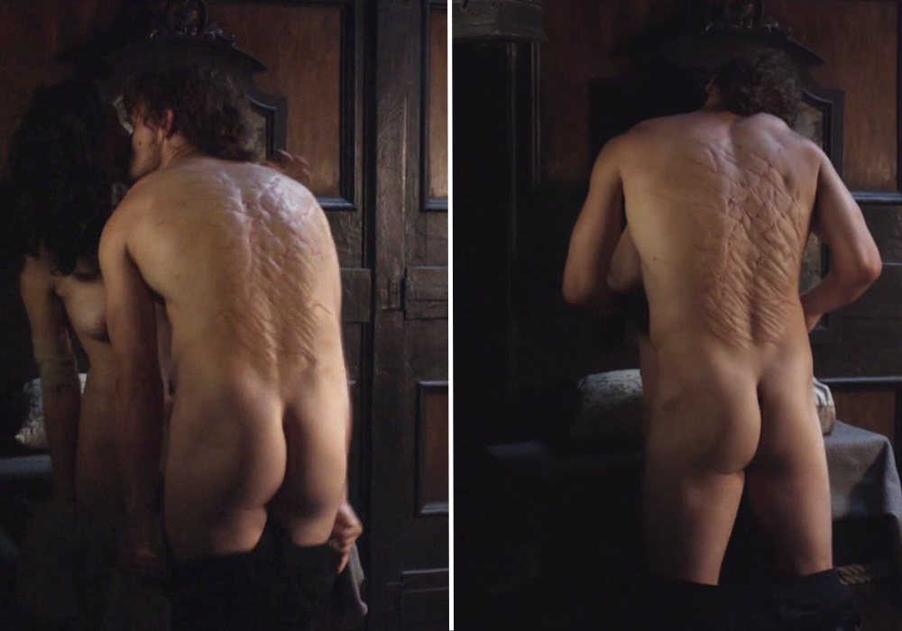 Sam Heughan shows his butt in the third season of 'Outlander'