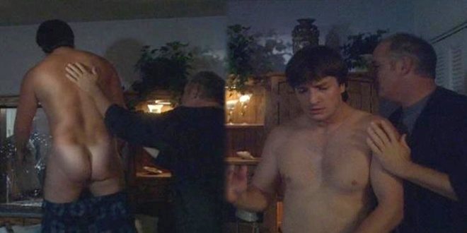 Nathan Fillion shows his butt in 'Outing Riley'