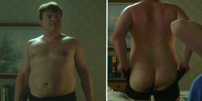 Jack Black shows his butt in 'The D-Train'