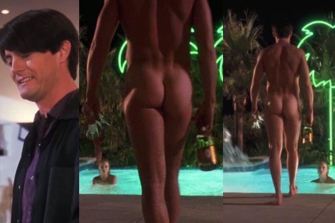Kyle MacLachlan, naked shows his butt in 'Showgirls'