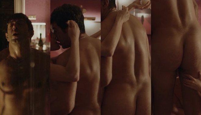 Pierfrancesco Favino, completely naked, show his butt in 'Suburra'