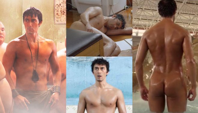 Hiroshi Abe, naked, shows his butt in 'Thermae Romae'