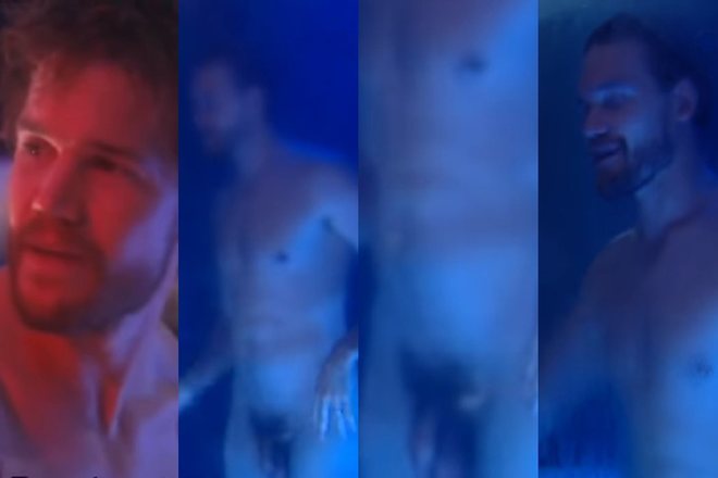 Juan Gil Navarro, naked, shows his penis in TV series 'Historias de sexo de gente común'