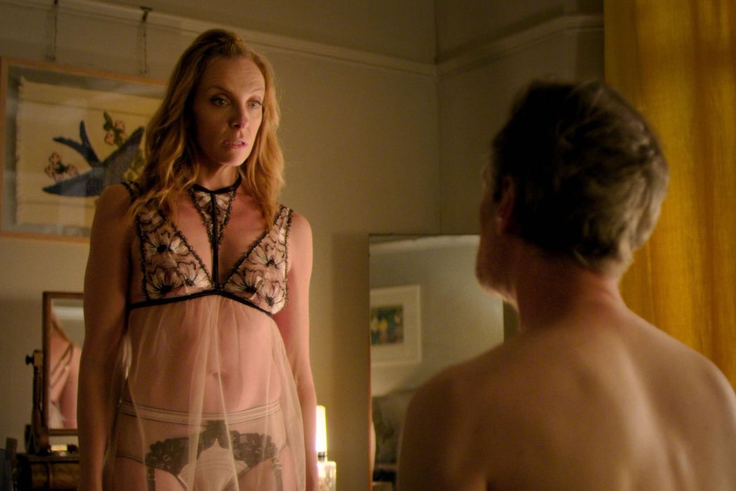 Toni Collette with sexy lingerie in 'Wanderlust'
