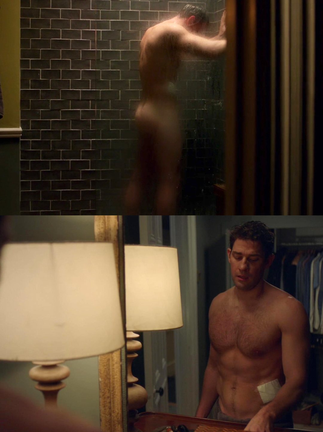 John Krasinski shows his butt and toned abs in a scene from 'Jack Ryan'