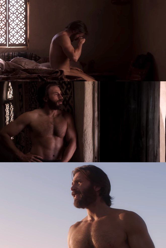 Chris Evans nude and shirtless scenes in 'The Red Sea Diving Resort'