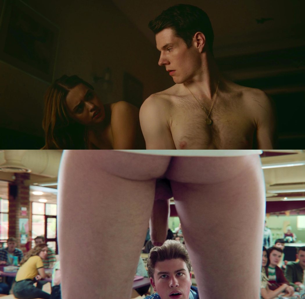 Connor Swindells naked showing his penis in 'Sex Education'