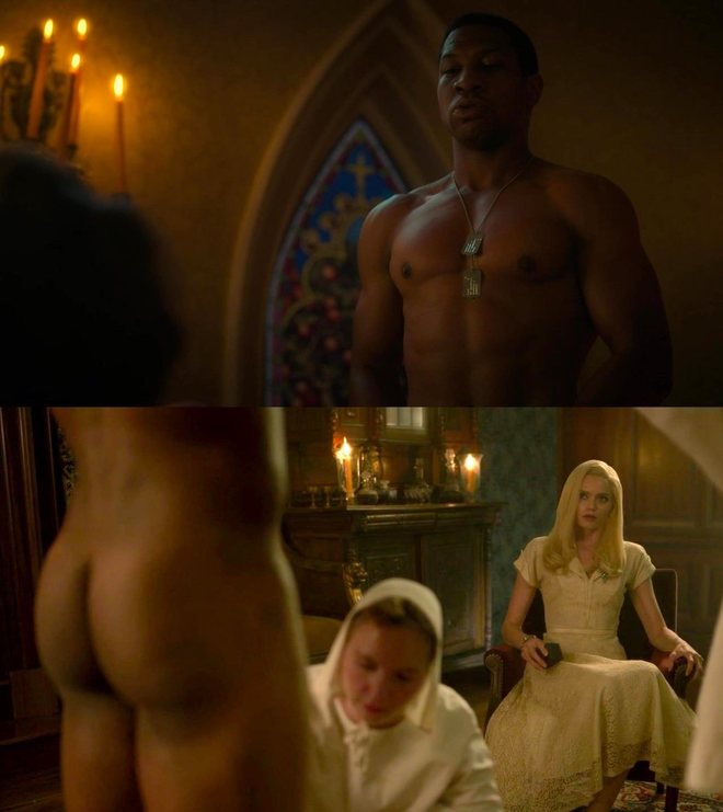 Jonathan Majors naked showing his butt in 'Lovecraft Country'
