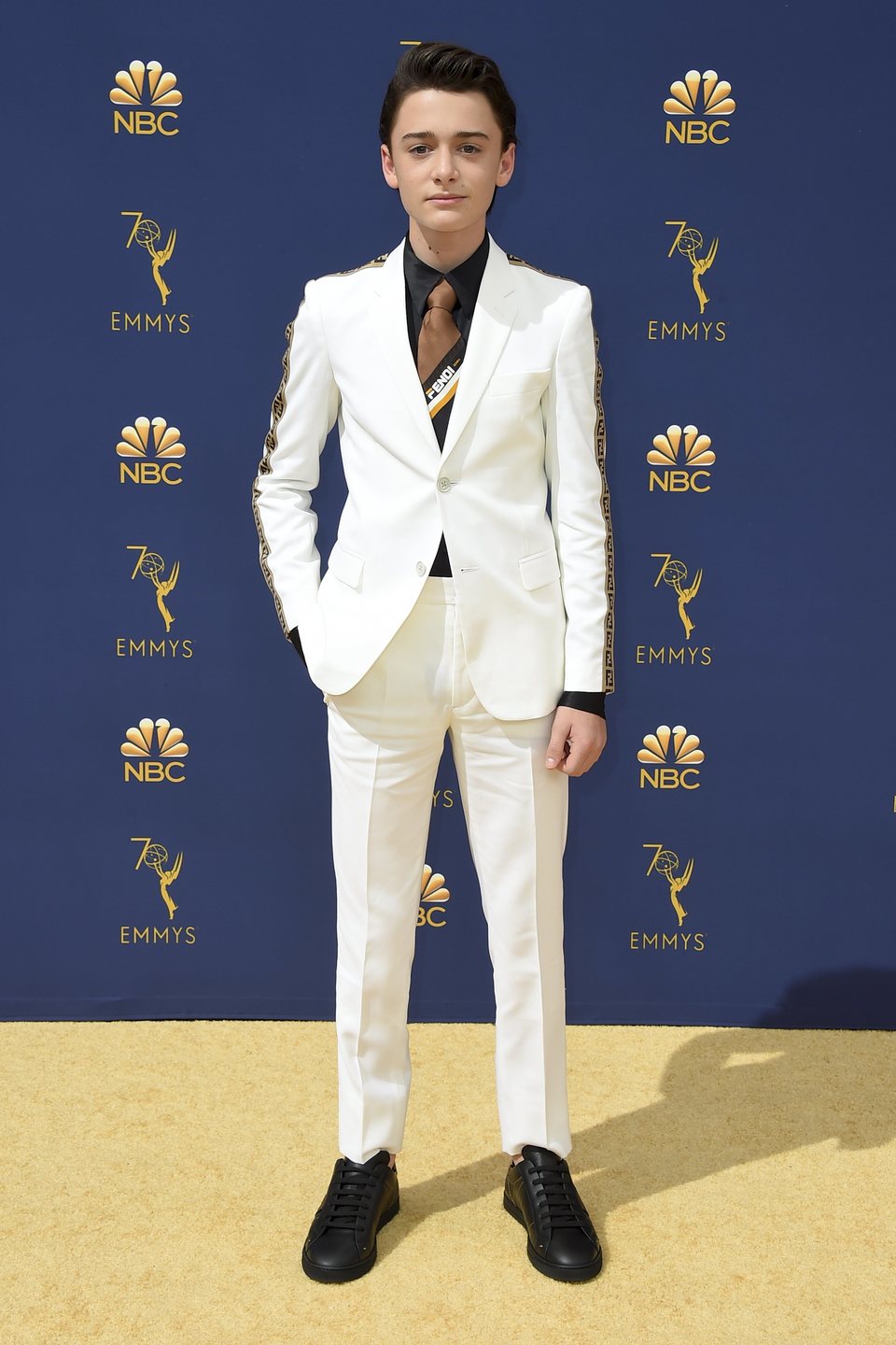 Noah Schnapp at the Emmys 2018 red carpet