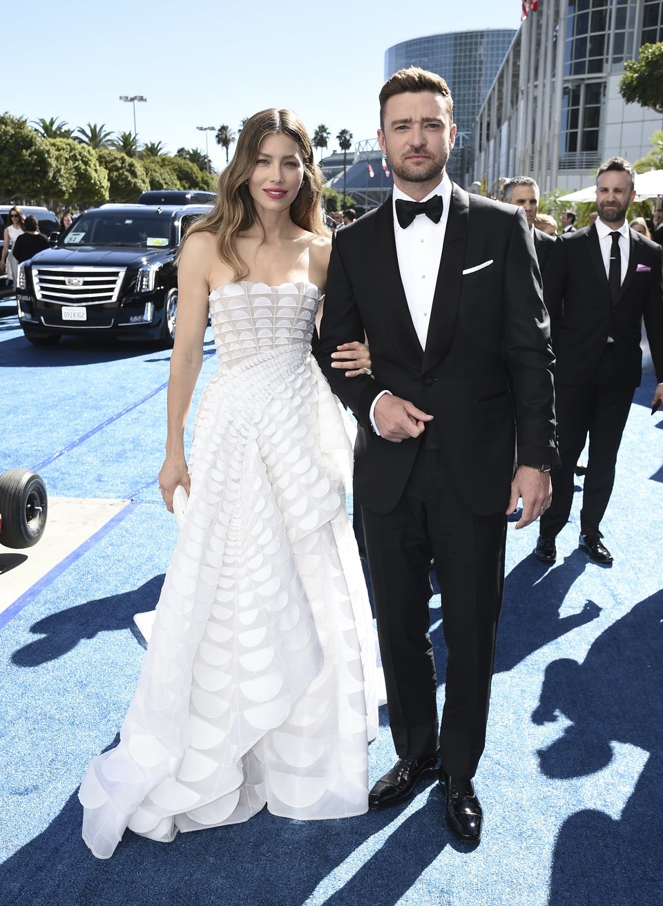 Jessica Biel and Justin Timberlake at the Emmys 2018 red carpet
