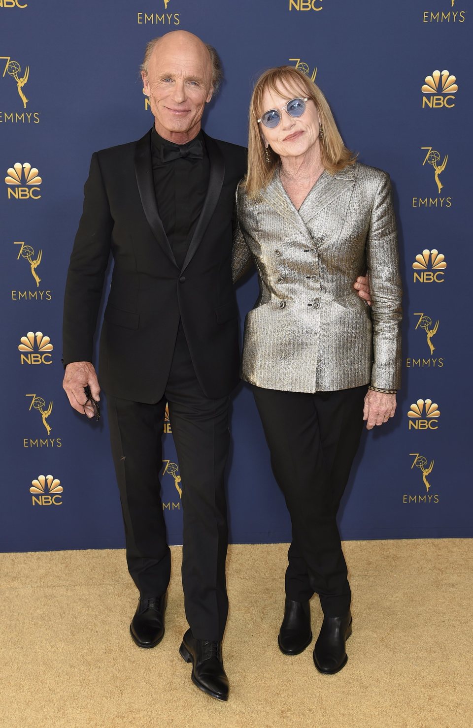 Ed Harris and Amy Madigan on the red carpet at the Emmys 2018