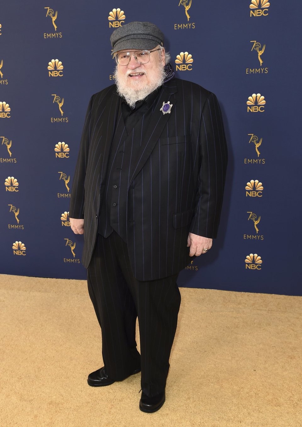 George R.R. Martin at the Emmys 2018 red carpet