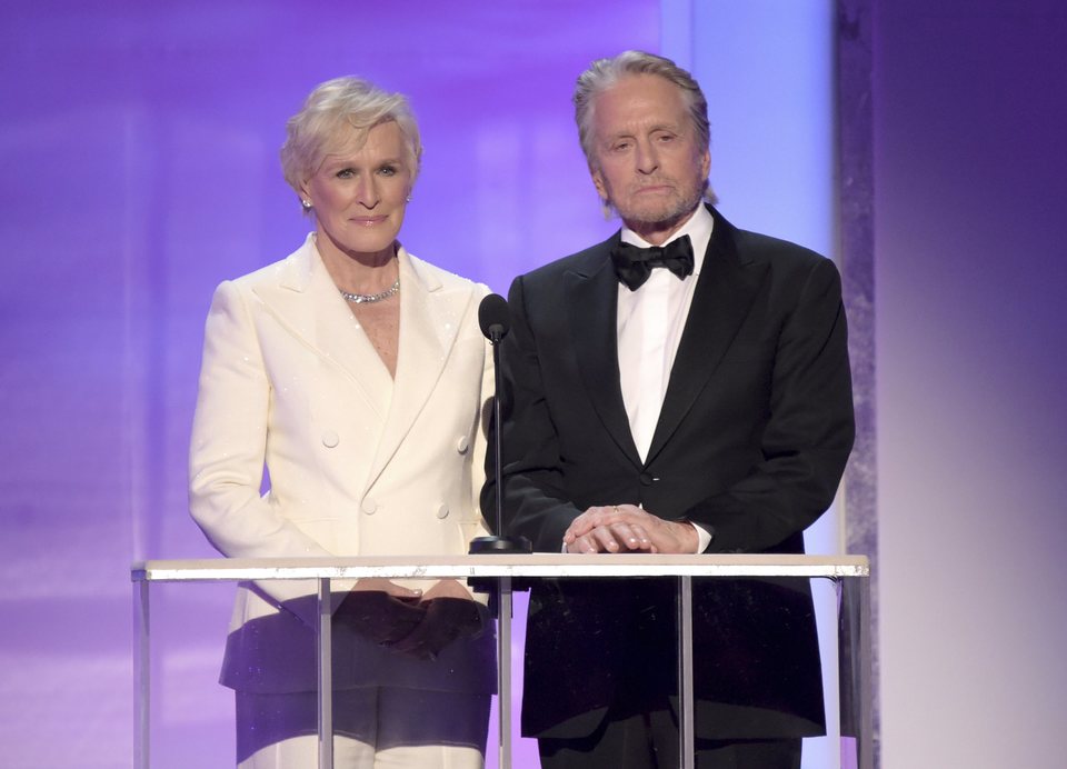 Glenn Close and Michael Douglas at the 2019 SAG Awards