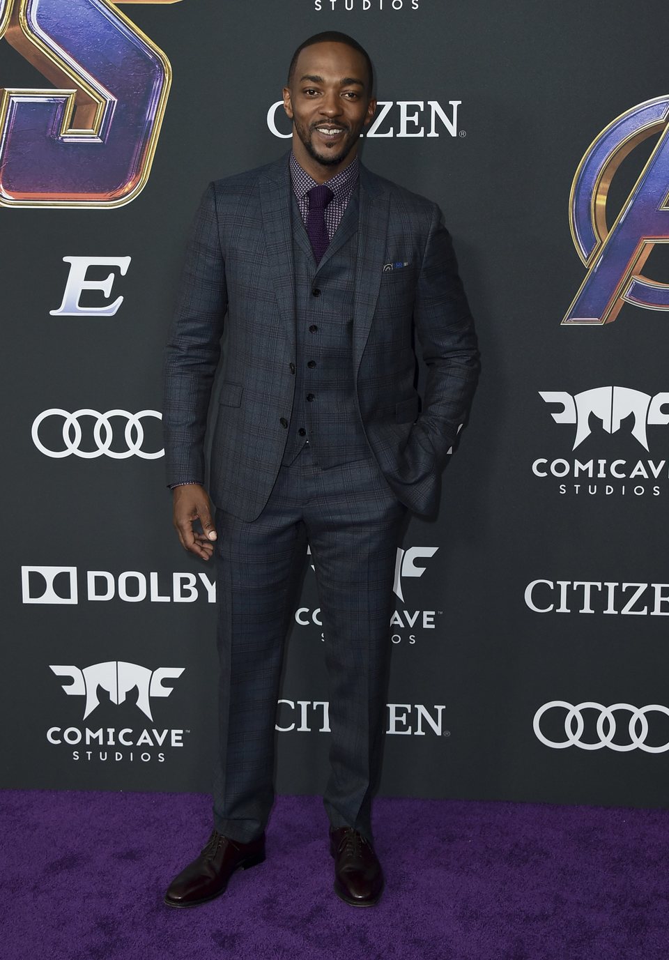 Anthony Mackie on the red carpet of 'Avengers: Endgame'