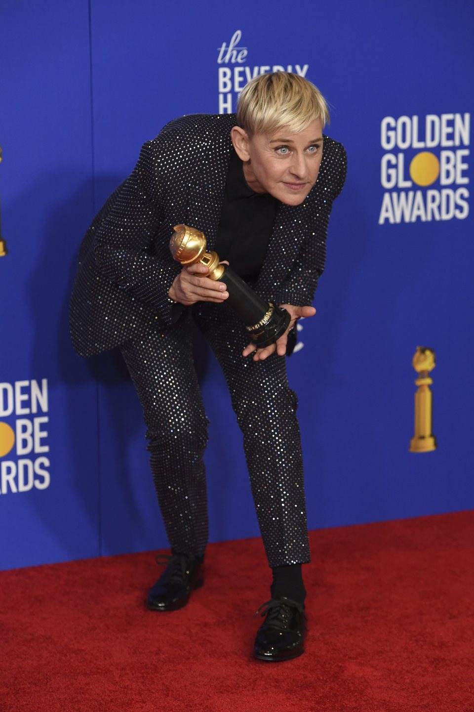 Ellen DeGeneres wins the Carol Burnett award at the 2020 Golden Globes