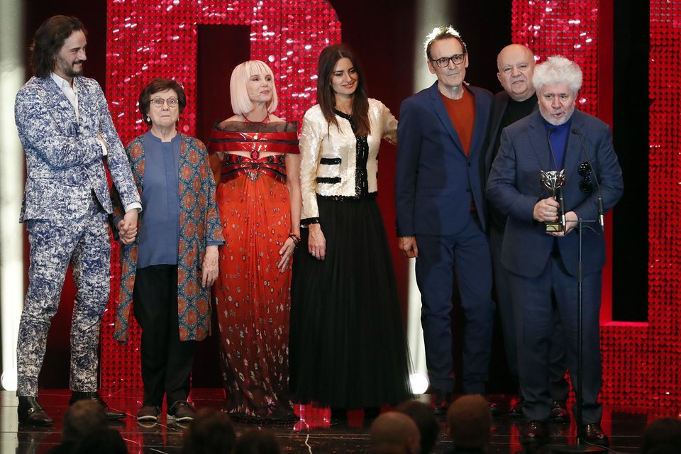 The cast of 'Pain and Glory' at the Feroz Awards 2020