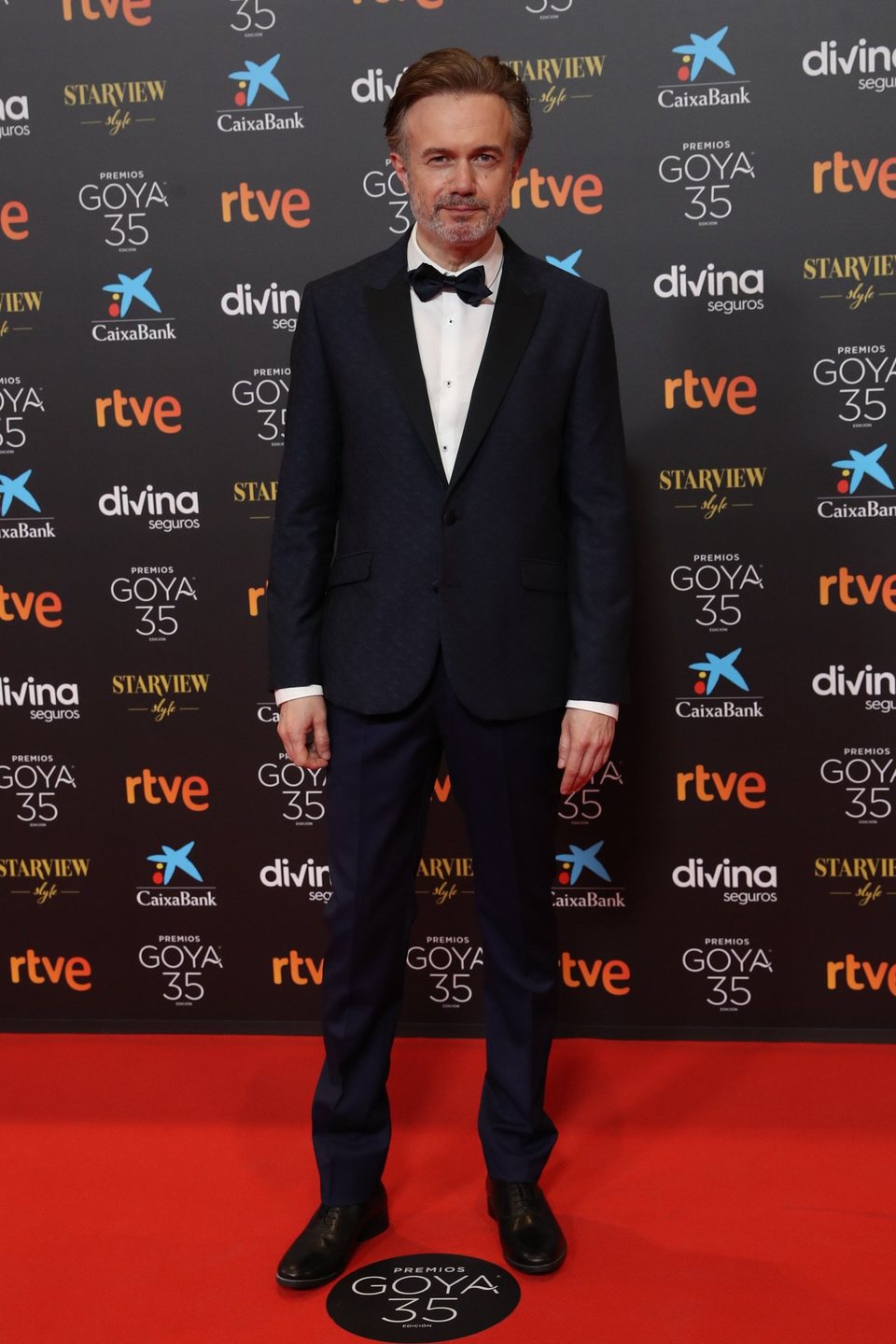 Tristán Ulloa at the red carpet of the 35th edition of the Goya Awards