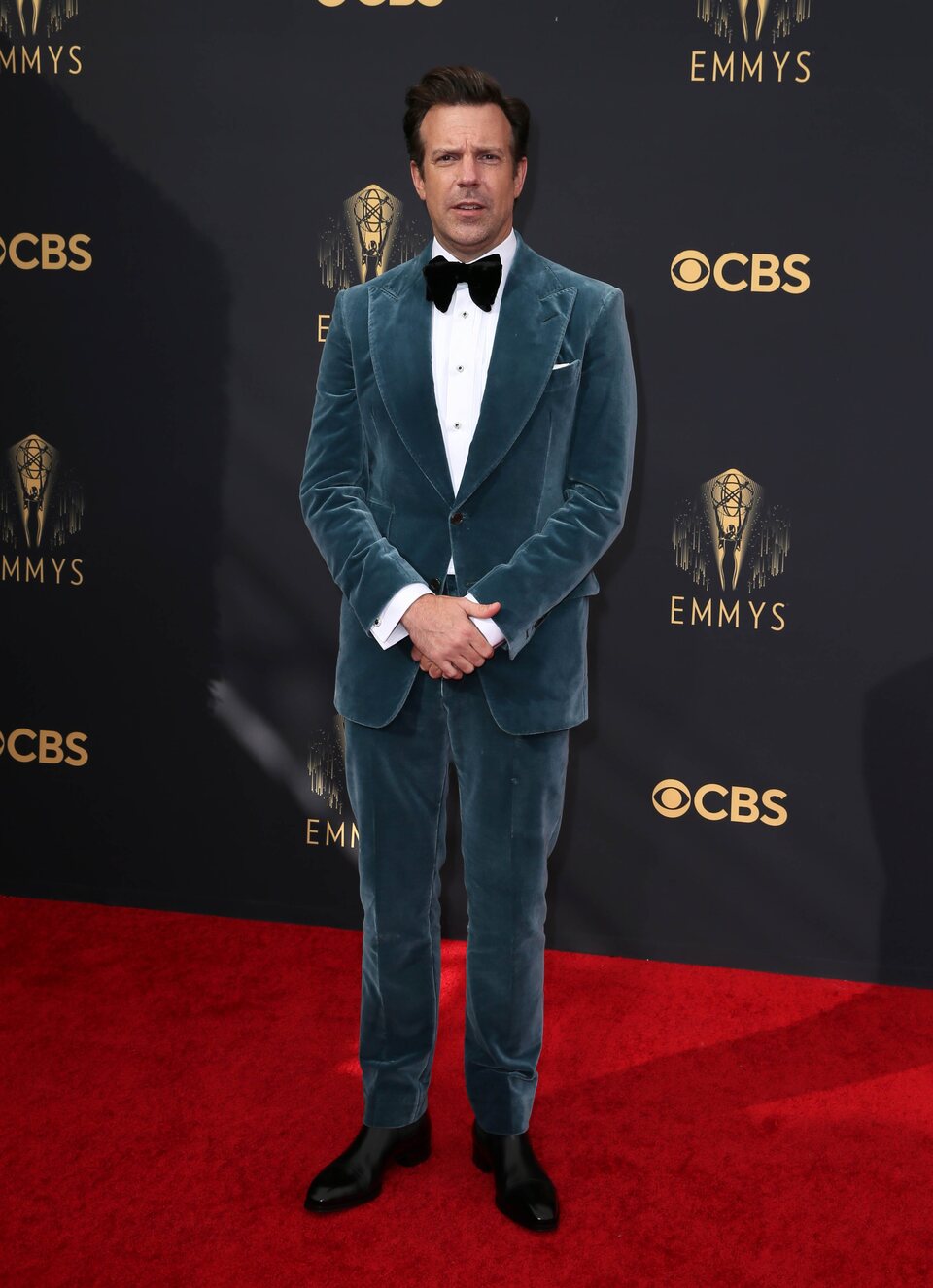 Jason Sudeikis at the Emmy's 2021 red carpet
