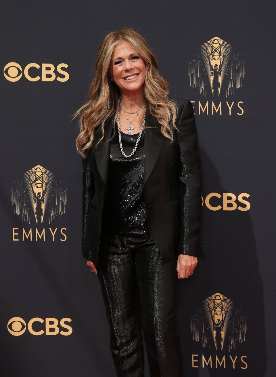 Rita Wilson at the Emmy's 2021 red carpet