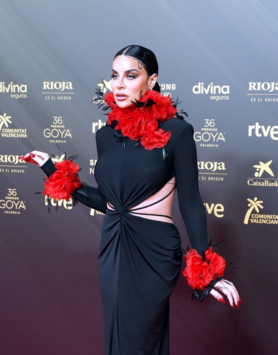 Jedet at the Goya 2022 red carpet