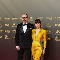 Fele Martínez at the Goya 2022 red carpet
