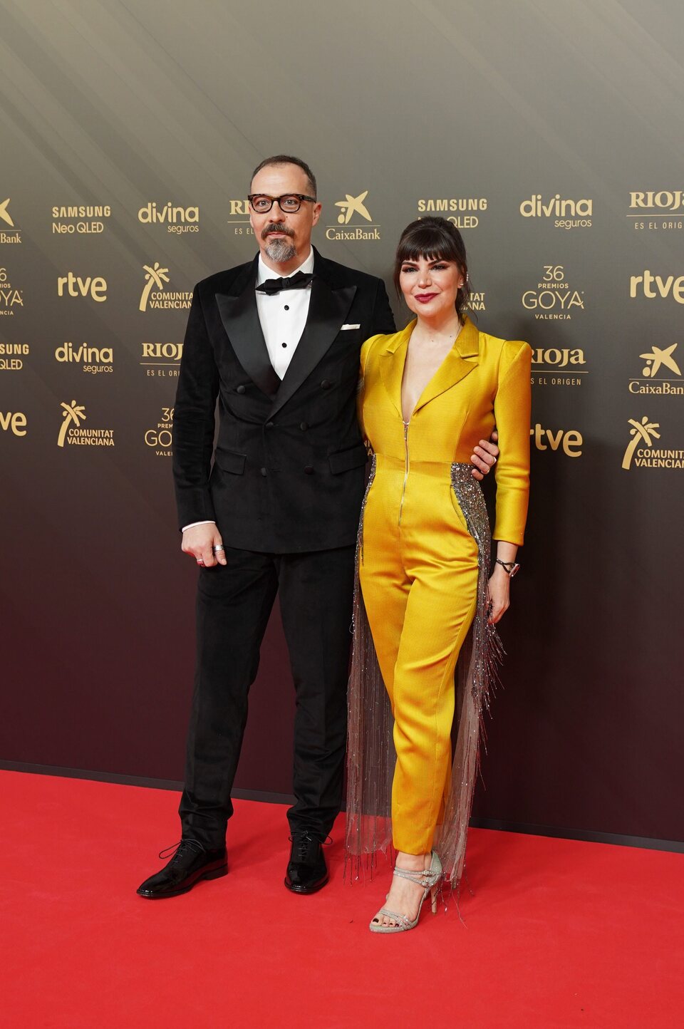 Fele Martínez at the Goya 2022 red carpet