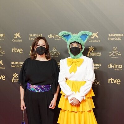 Paloma Mora and Carla Pereira at the red carpet of the 36h edition of the Goya Awards