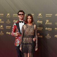 Macarena Gómez y Aldo Comas at the Goya 2022 red carpet