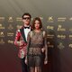 Macarena Gómez y Aldo Comas at the Goya 2022 red carpet