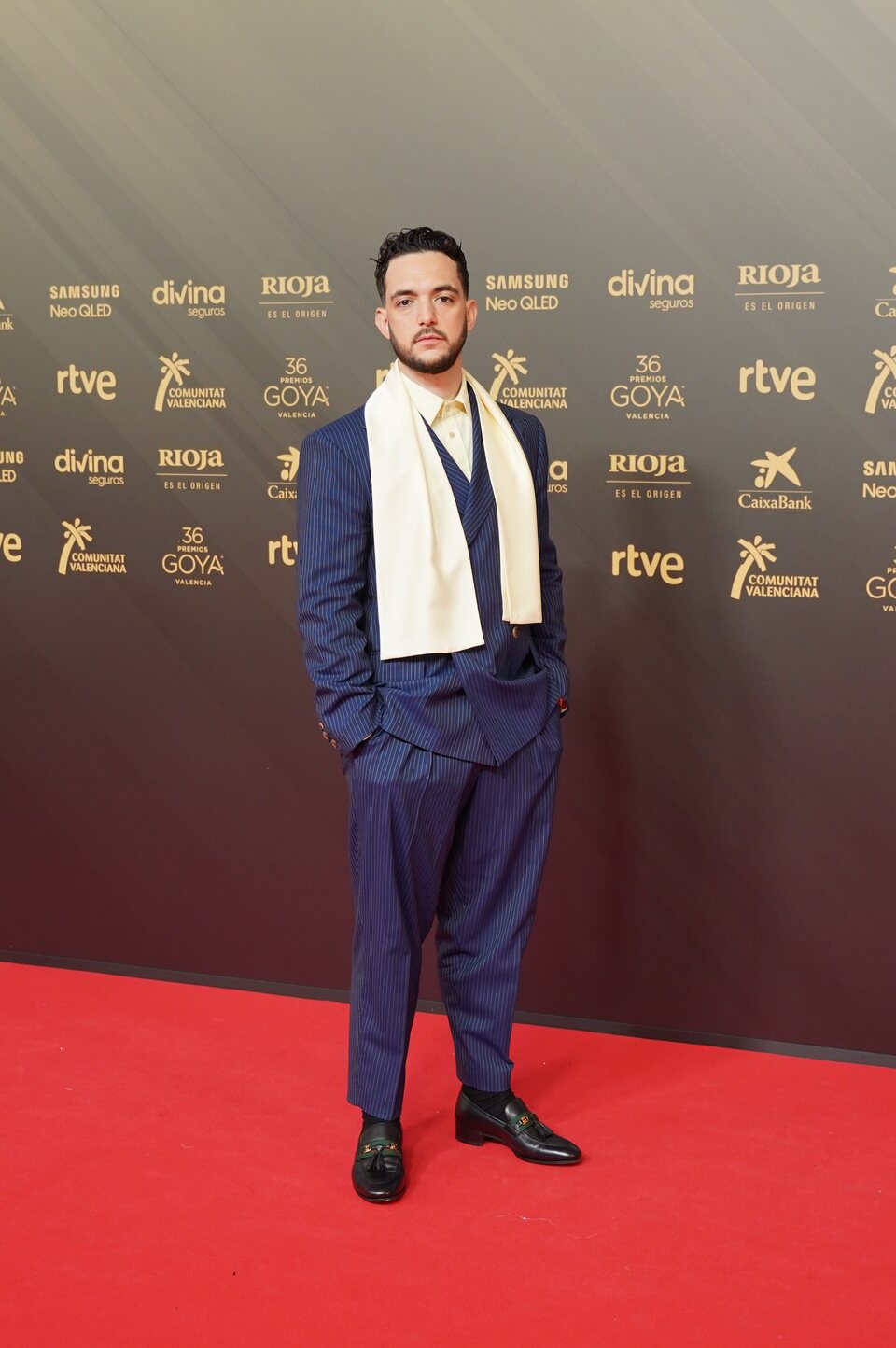 C. Tangana at the Goya 2022 red carpet