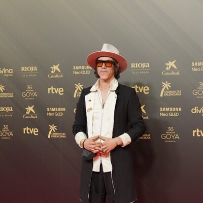Óscar Jaenada at the red carpet of the 36h edition of the Goya Awards