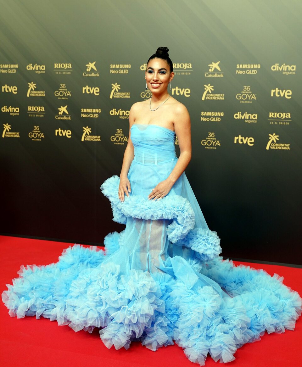 María Jose Llergo at the red carpet of the 36h edition of the Goya Awards