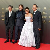 Javier Bardem, Penélope Cruz y Alberto Iglesias at the red carpet of the 36h edition of the Goya Awards