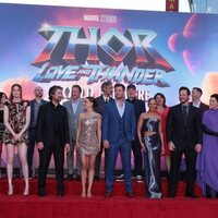 The crew at the 'Thor: Love and Thunder' world premiere