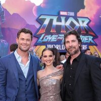 Chris Hemsworth, Natalie Portman and Christian Bale at the 'Thor: Love and Thunder' World Premiere