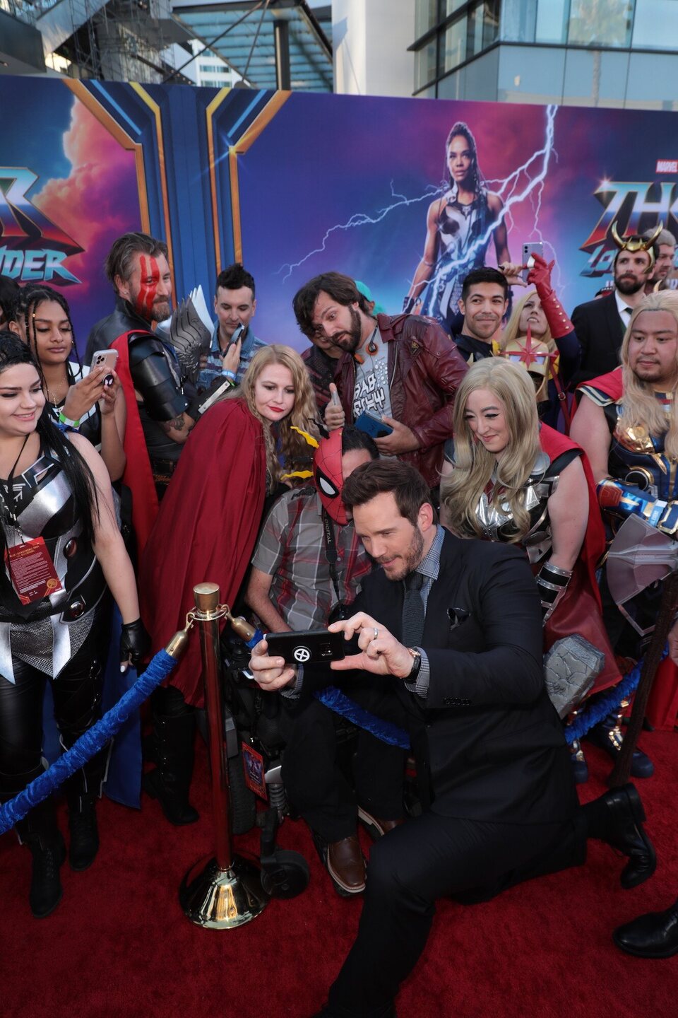 Chris Pratt with fans at the 'Thor: Love and Thunder' World Premiere