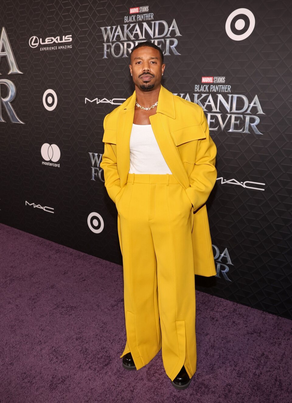 Michael B. Jordan at the 'Black Panther: Wakanda Forever' premiere