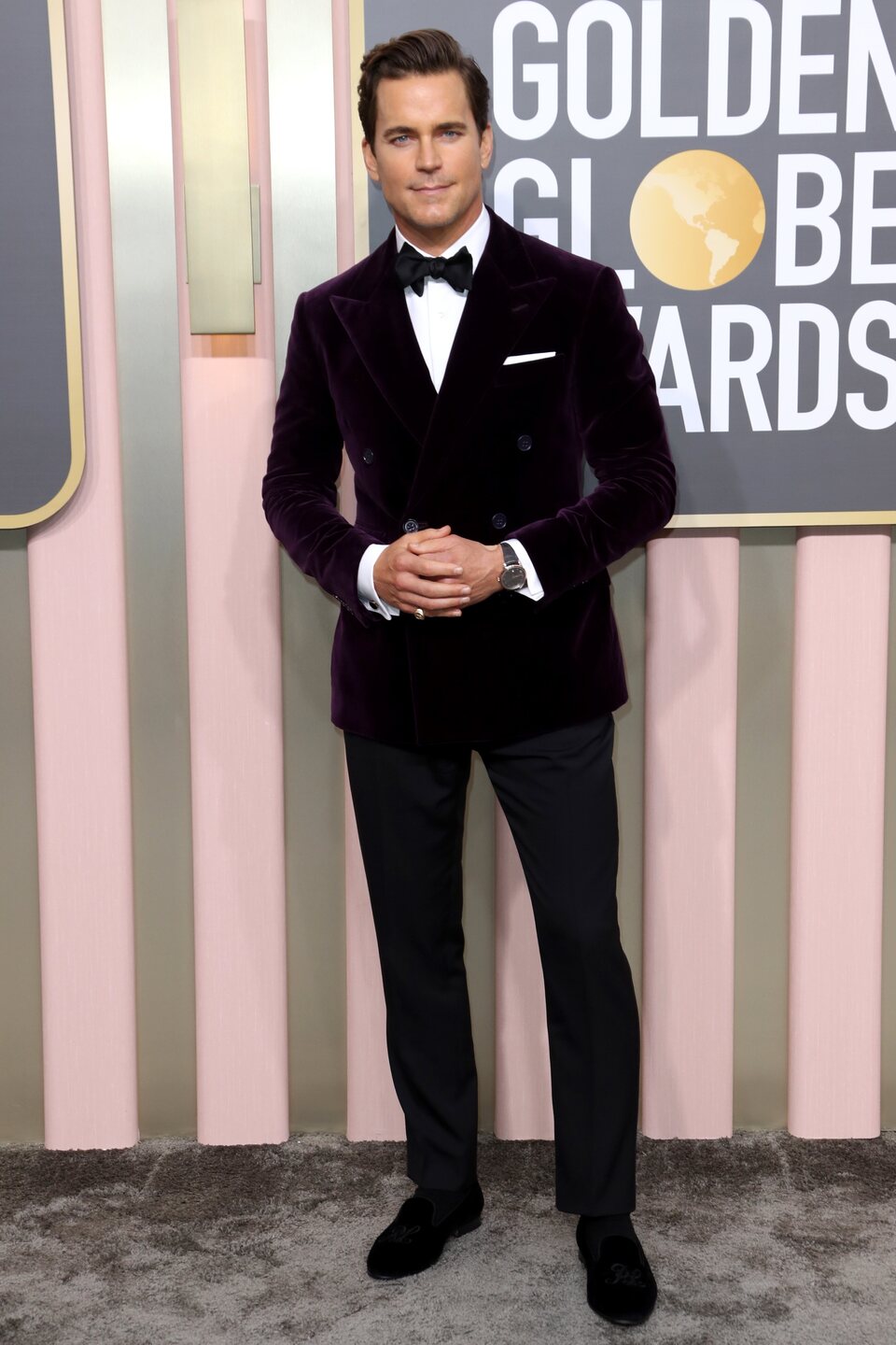 Matt Bomer at the Golden Globes 2023 red carpet