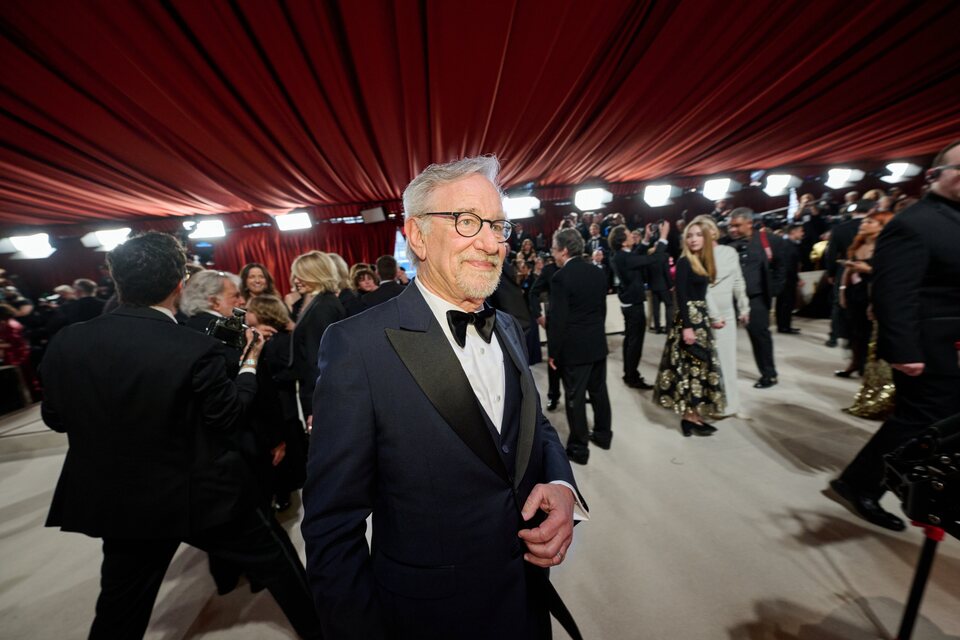 Stephen Spielberg at the champagne carpet of the Oscar Awards 2023