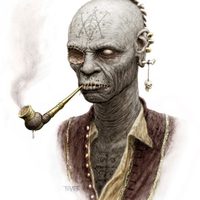 Concept art de un zombie de 'Piratas del Caribe: En mareas misteriosas'