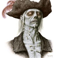 Concept art de un zombie de 'Piratas del Caribe: En mareas misteriosas'