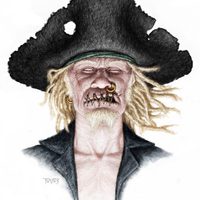 Concept art de un zombie de 'Piratas del Caribe: En mareas misteriosas'