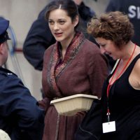 Marion Cotillard en el set de 'El Caballero Oscuro: La leyenda renace'