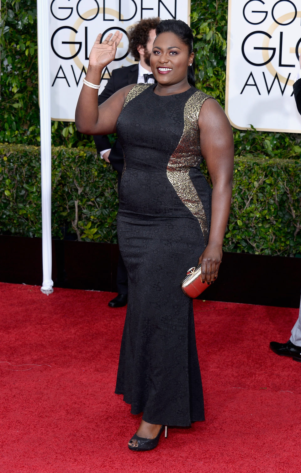 Danielle Brooks at the Golden Globes 2015 red carpet