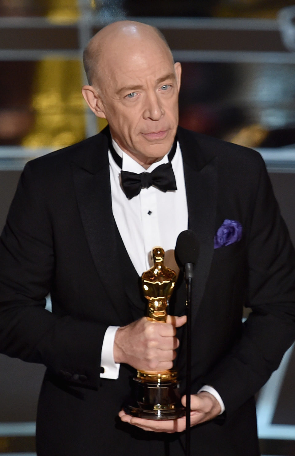 J.K. Simmons receives the Best Actor in a Supporting Role Oscar Award