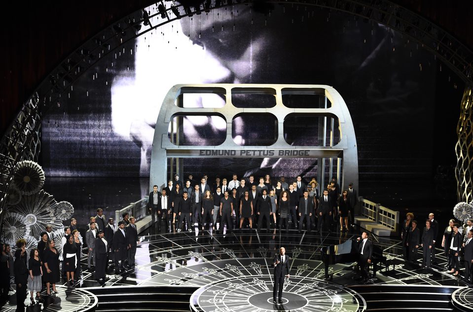 John Legend and Common perform 'Glory' at the Oscars 2015 ceremony