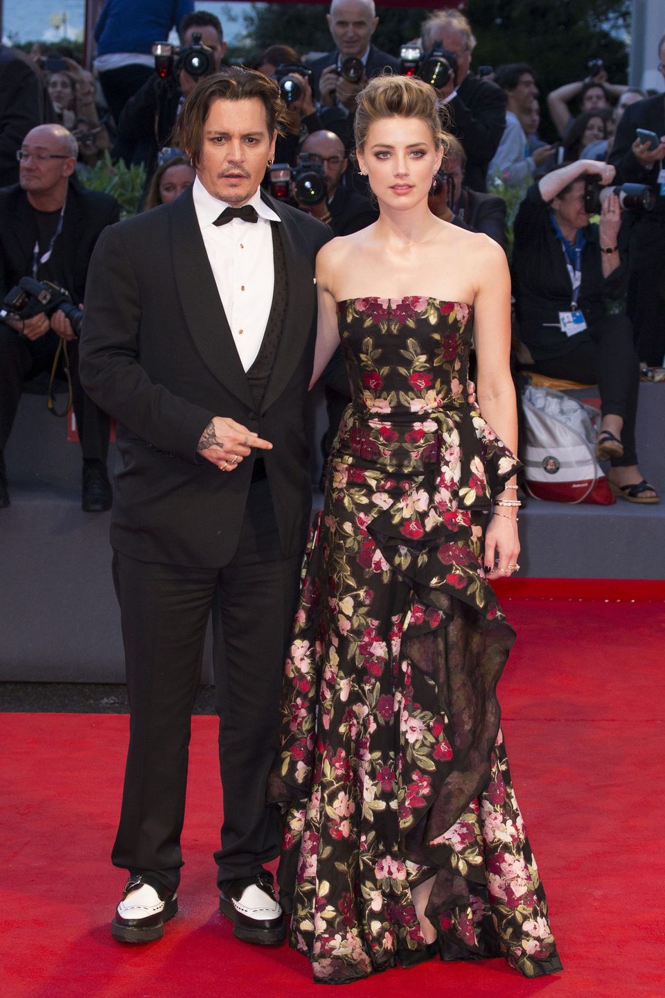 Johnny Depp and Amber Heard at the 72nd Venice Film Festival